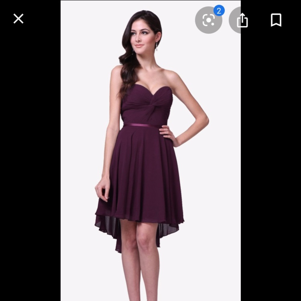 PURPLE Cinderella Divine Chiffon High Low Dress